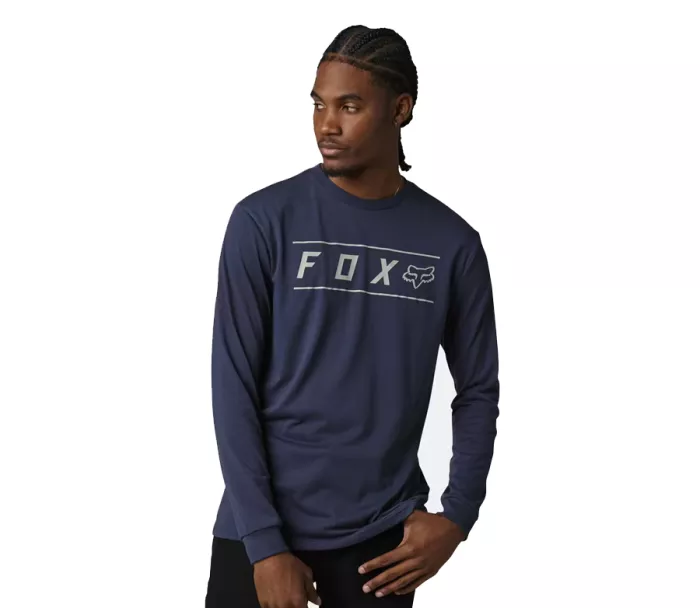 Tričko Fox Pinnacle Ls Tech Tee Heather Deep Cobalt