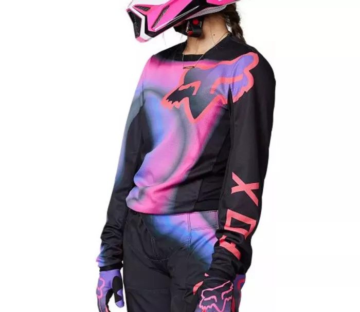 Dámsky motokrosový dres Fox Wmns 180 Toxsyk Jersey Black/Pink