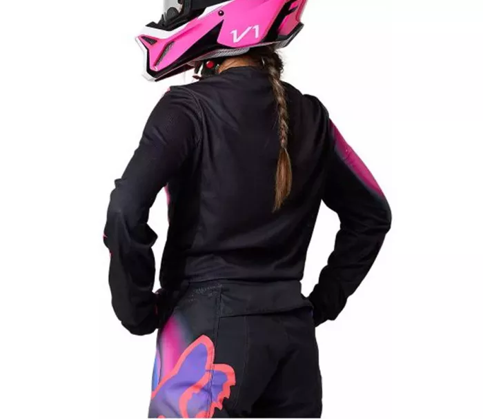 Dámsky motokrosový dres Fox Wmns 180 Toxsyk Jersey Black/Pink