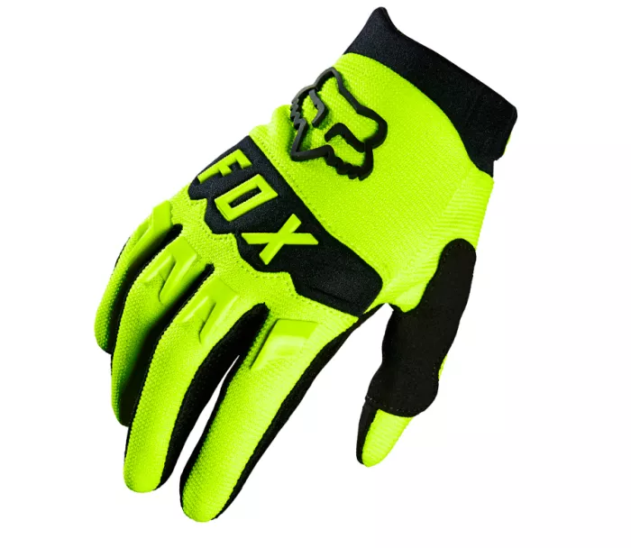 Detské motokrosové rukavice Fox YTH Dirtpaw fluo / yellow