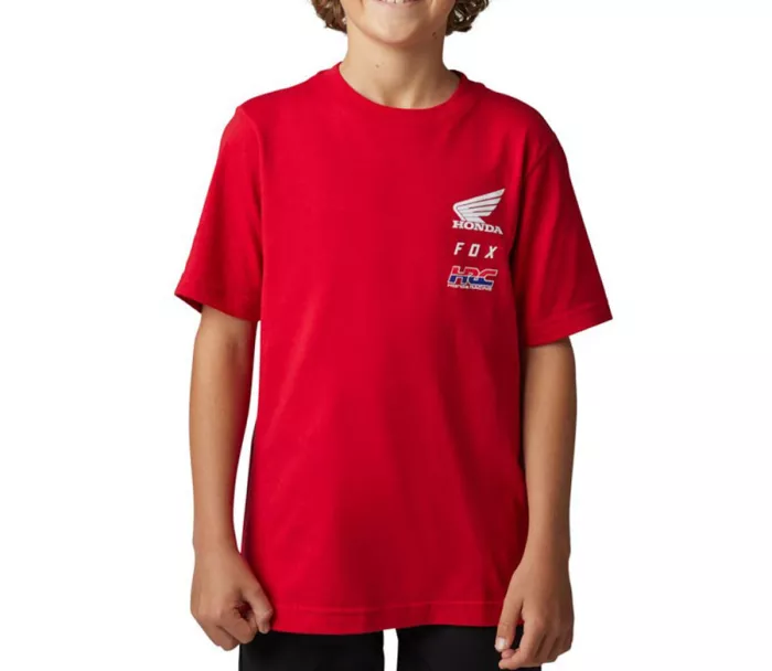 Dětské tričko Fox Youth X Honda Ss Tee - Flame Red