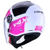 Otvorená helma Caberg Riviera V4X Alpha white/fuchsia/black