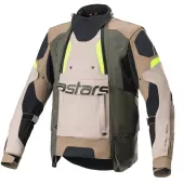 Pánska bunda Alpinestars Halo Drystar khaki/sand/yellow fluo