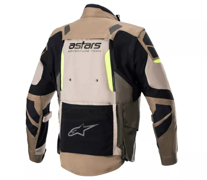 Pánska bunda Alpinestars Halo Drystar khaki/sand/yellow fluo