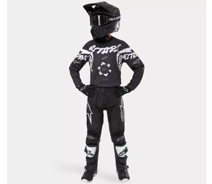 Detské motokrosové kalhoty Alpinestars Youth Racer Hana black/white