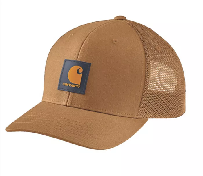 Čiapka CARHARTT Twill Mesh-Back Logo Patch brown/honey