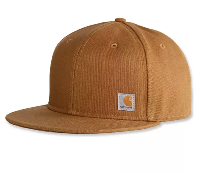 Čiapka CARHARTT FIRM DUCK FLAT BRIM CARHARTT®BROWN