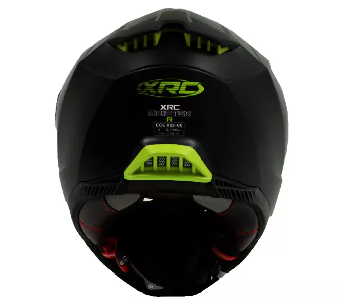 Moto prilba XRC Sinister R black/yellow fluo