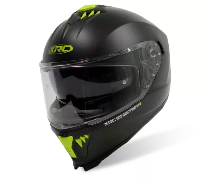 Moto prilba XRC Sinister R black/yellow fluo