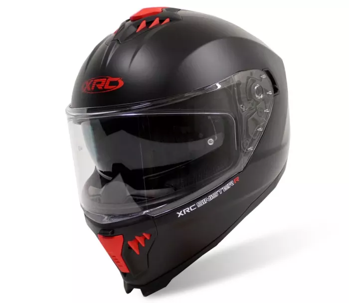 Moto prilba XRC Sinister R matt black/red