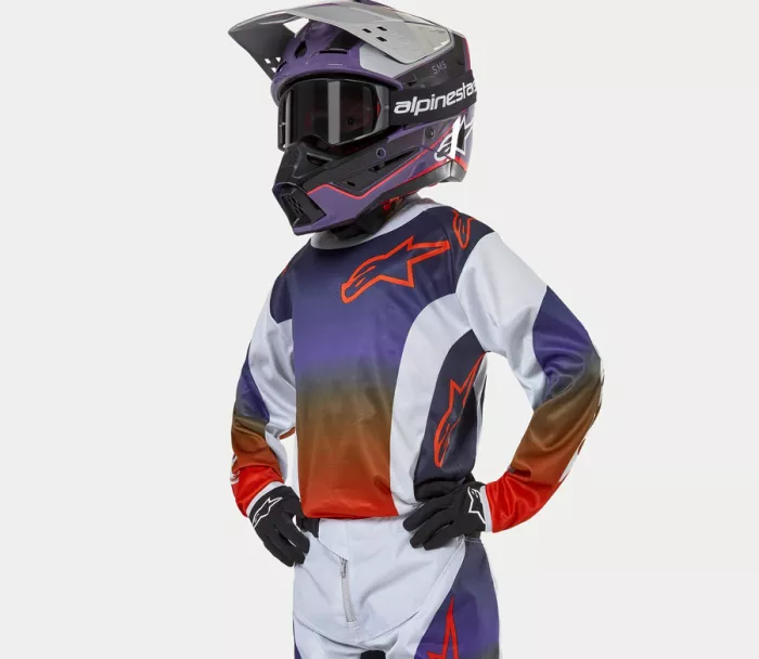 Detský MX dres Alpinestars Youth Racer Hoen grey/orange/black