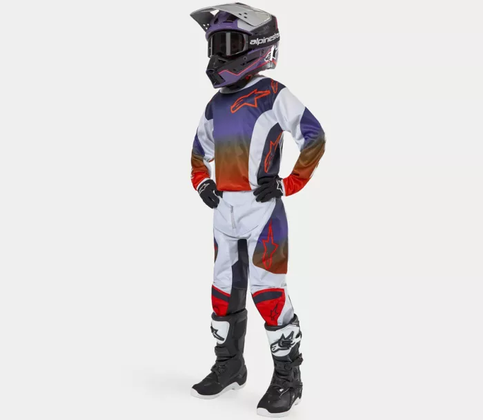 Detský MX dres Alpinestars Youth Racer Hoen grey/orange/black