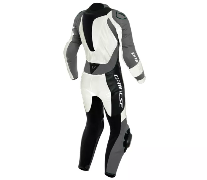 Kombinéza na motorku Dainese KILLALANE pearl white / charcoal gray / black