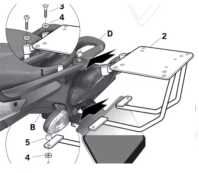 Držiak horného kufra SHAD W0FR89ST pre moto BMW F 800S roky 07-15, BMW F 800R roky 09-18