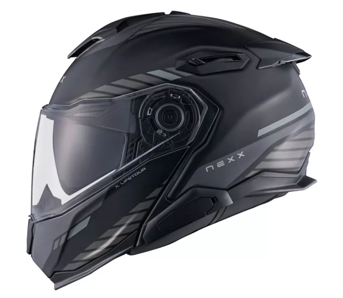 Helma na motocykl NEXX X.LIFETOUR Globe black/gray MT