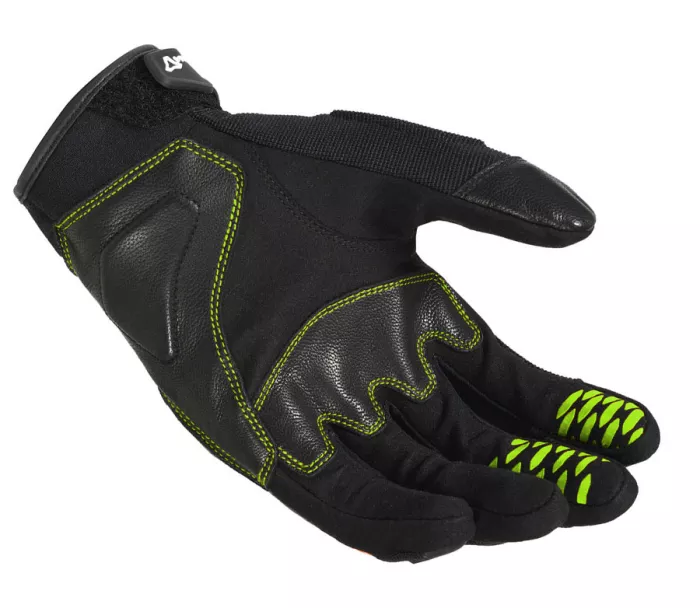 Rukavice na moto Macna Rime black/fluo yellow