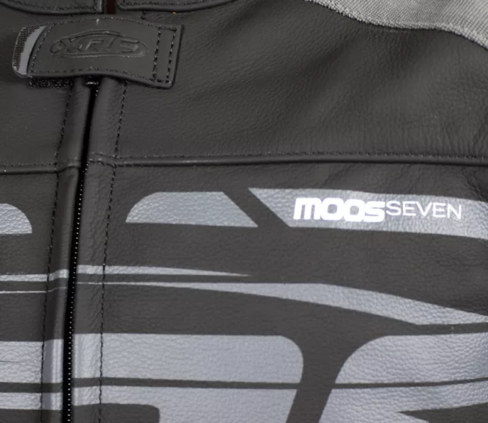 Kožená bunda na moto XRC Moos blk/grey