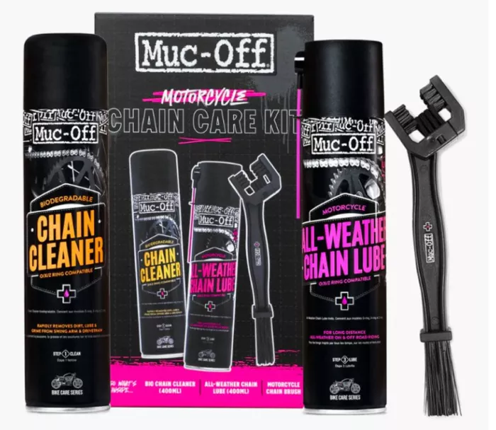 Muc-Off 21069 MOTORCYCLE Chain Care Kit - Súprava na čistenie a mazanie reťaze