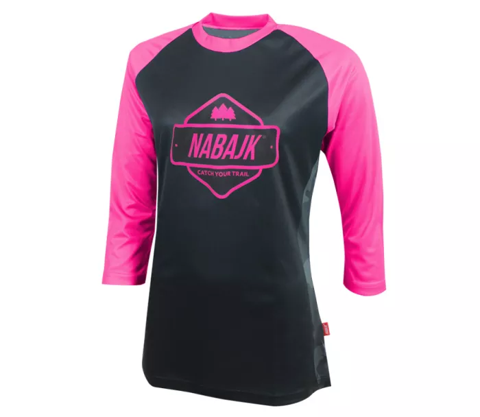 Dievčenský dres Nabajk Ancze jersey 3/4 sleeve black/pink