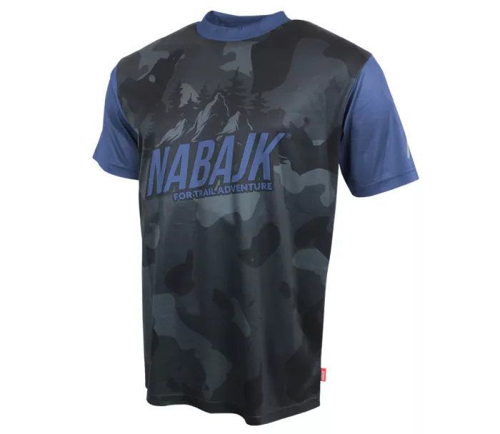 Pánsky dres Nabajk Kubba short sleeve black camo/dark blue