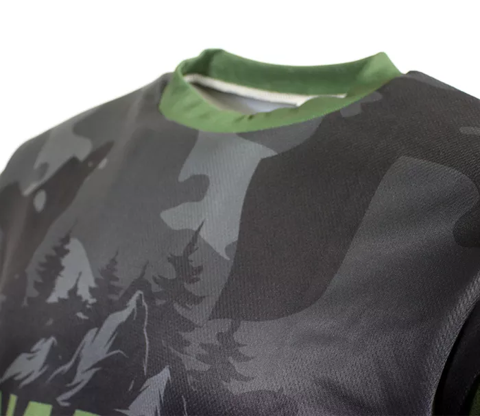 Pánsky dres Nabajk Kubba short sleeve black camo/khaki