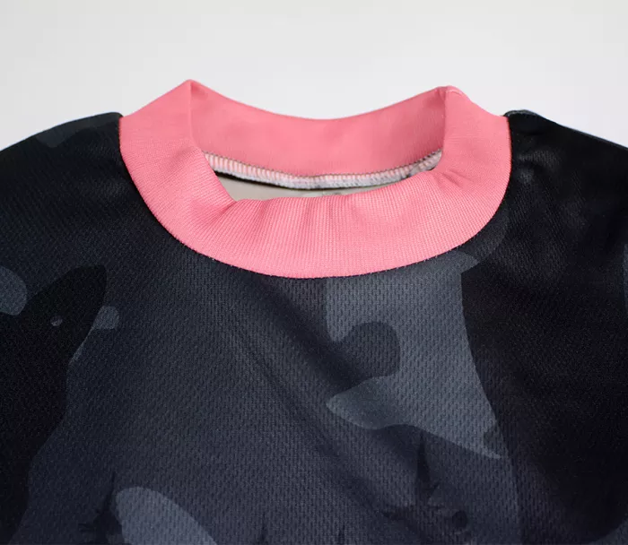 Dámsky dres Nabajk Kubba short sleeve black camo/old pink