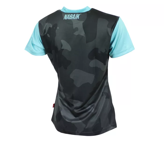 Dámsky dres Nabajk Shpindler short sleeve black camo/turquoise