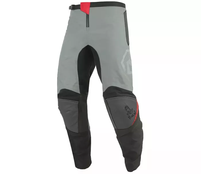 Nohavice na moto Nazran Cavell Dakar silver grey/anthra/black/red