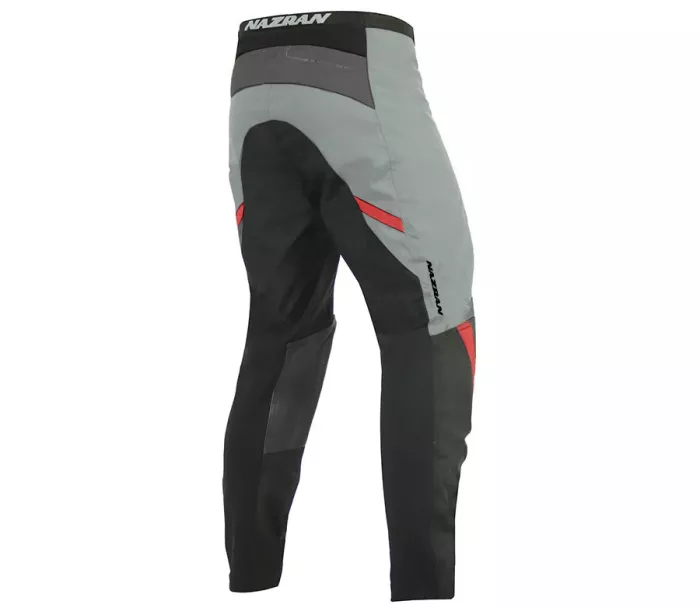 Nohavice na moto Nazran Cavell Dakar silver grey/anthra/black/red