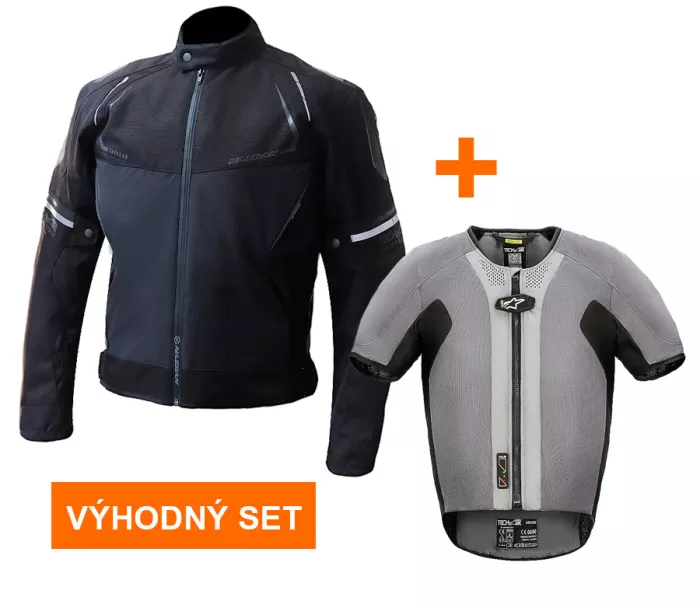 Výhodný set: Nazran Thron Tech-Air black/black pánská + Alpinestars Tech-Air 5 vesta