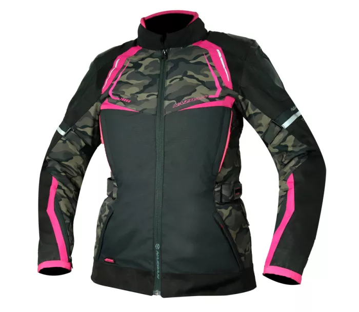 Dámska bunda na moto Nazran Thron Tech-Air black/pink/camo