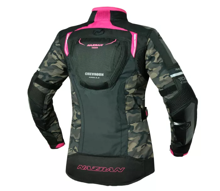 Dámska bunda na moto Nazran Thron Tech-Air black/pink/camo