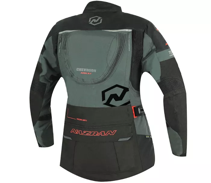 Dámská bunda na moto Nazran Puccino black/grey Tech-air compatible