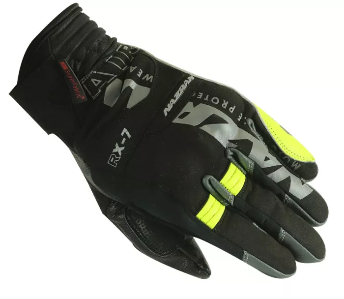 Dámské rukavice na moto Nazran RX-7 2.0 black/fluo