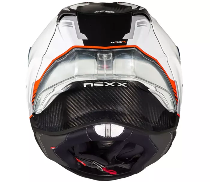 Helma na moto NEXX X.R3R CARBON white/red