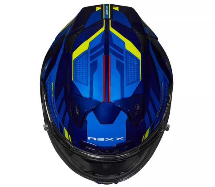 Helma na moto NEXX X.R3R PRECISION blue/neon MT