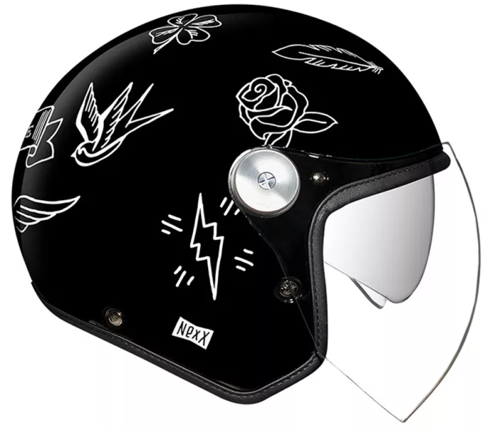 Otvorená helma na moto NEXX X.G30 Tattoo black white