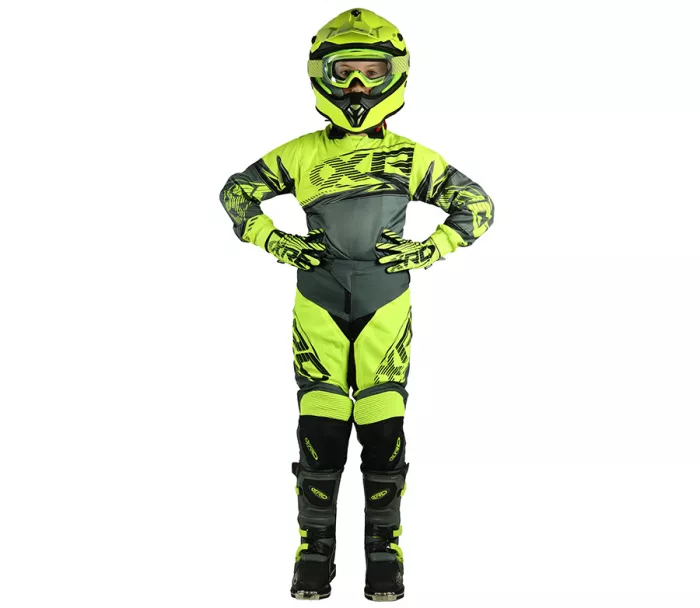 Detské MX kalhoty XRC MX Pablo Youth pants fluo/grey