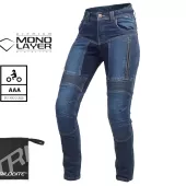 Dámske moto džínsy Trilobite Parado monolayer AAA slim fit blue (predĺžené)