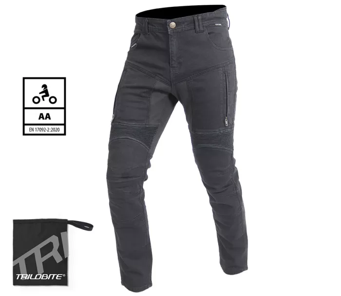 Pánske nohavice Trilobite Parado skinny fit black level 2 (predĺžené)