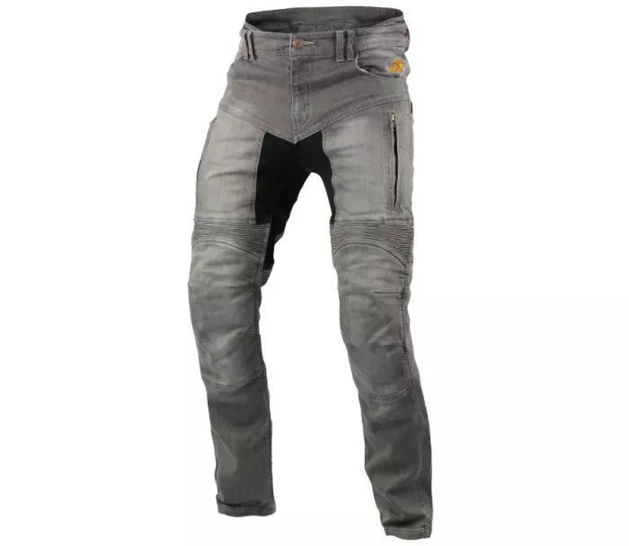 Kevlarové džíny na moto Trilobite Parado light grey SLIM  (prodloužené)