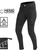 Dámske džínsy na moto Trilobite Parado monolayer AAA slim fit ladies jeans black (predĺžené)