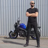 Pánske džínsy na motocykel Trilobite Parado skinny fit black level 2