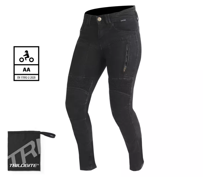 Dámske džínsy Trilobite Parado skinny fit black level 2