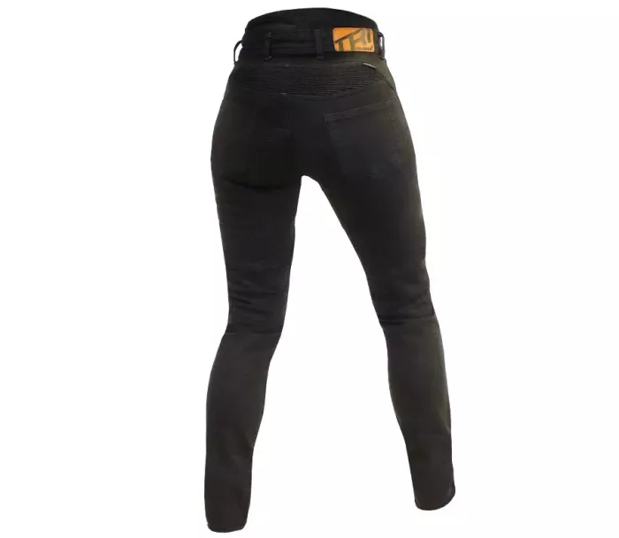 Dámske motocyklové džínsy Trilobite Parado skinny fit black level 2 (predĺžené)