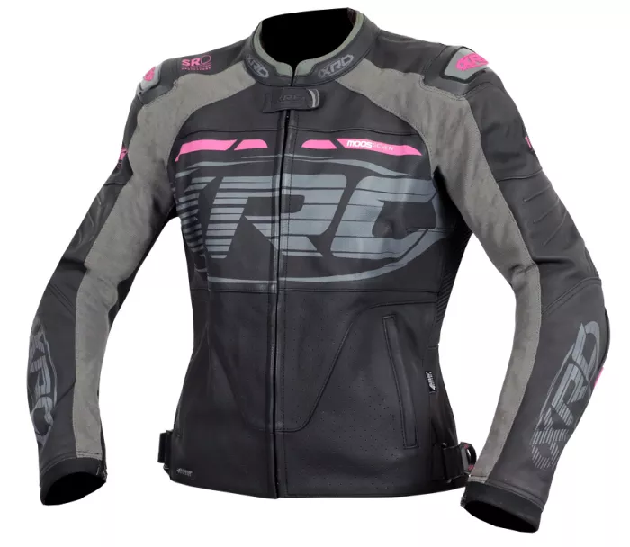 Dámska bunda XRC Moos ladies leather jacket blk/pink/grey