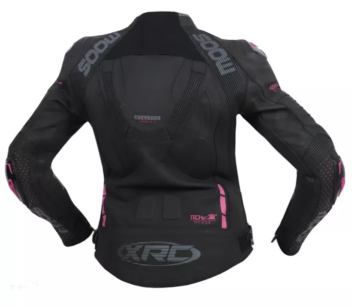 Dámska bunda XRC Moos ladies leather jacket blk/pink/grey