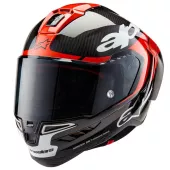 Integrálna helma Alpinestars Supertech R10 Element black/carbon bright red/white gloss