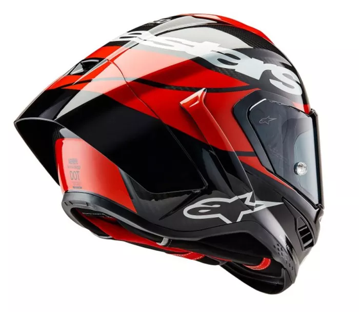 Integrálna helma Alpinestars Supertech R10 Element black/carbon bright red/white gloss