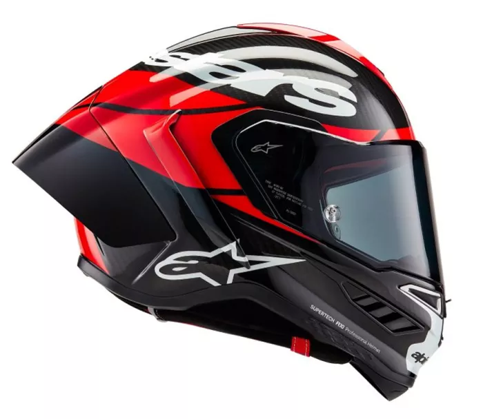 Integrálna helma Alpinestars Supertech R10 Element black/carbon bright red/white gloss